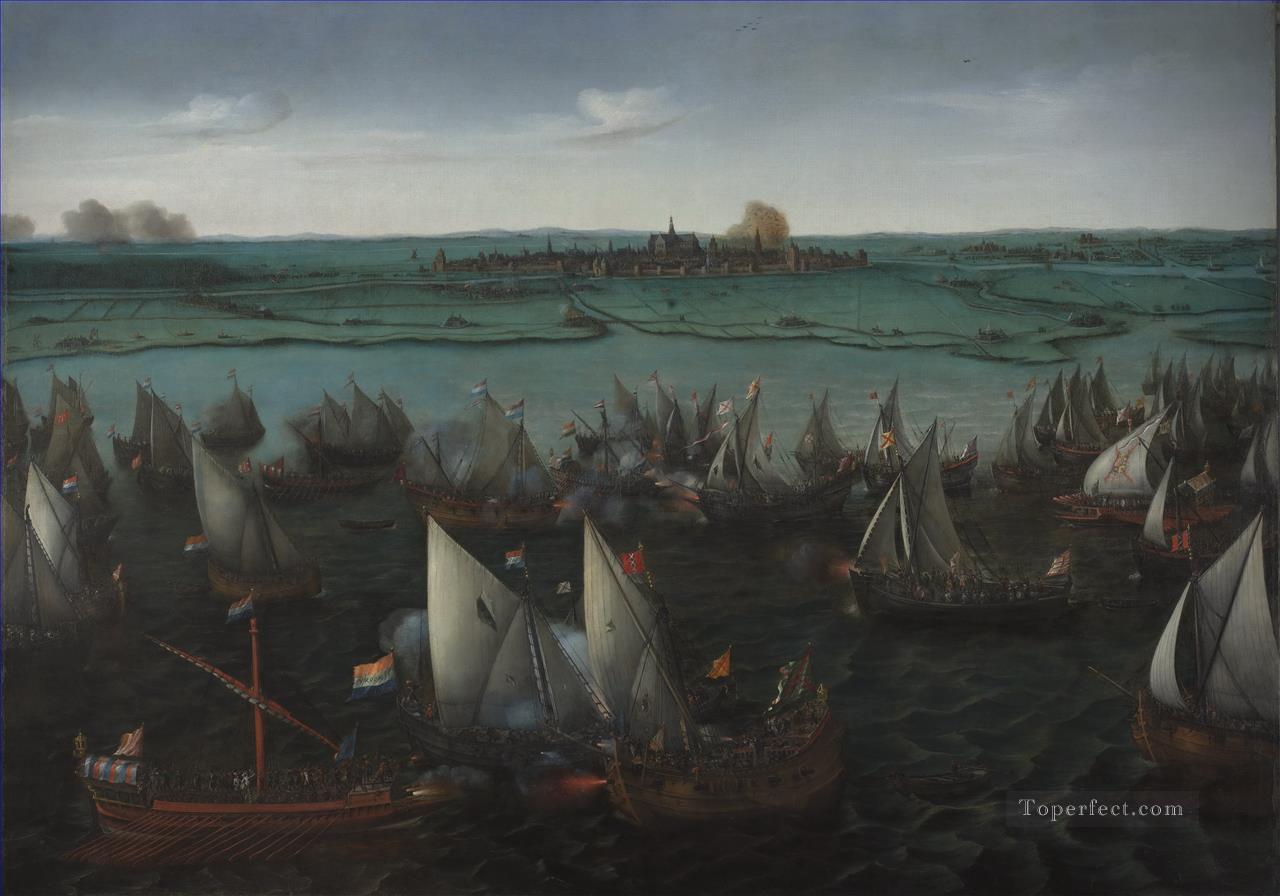 Vroom Hendrick Cornelisz Battle of Haarlemmermeer Naval Battle Oil Paintings